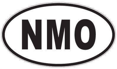NMO - 3 Letter Initials Oval Sticker