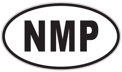 NMP - 3 Letter Initials Oval Sticker