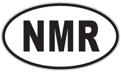 NMR - 3 Letter Initials Oval Sticker