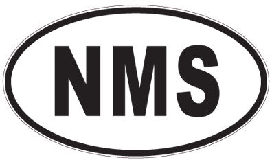 NMS - 3 Letter Initials Oval Sticker