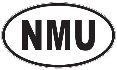 NMU - 3 Letter Initials Oval Sticker