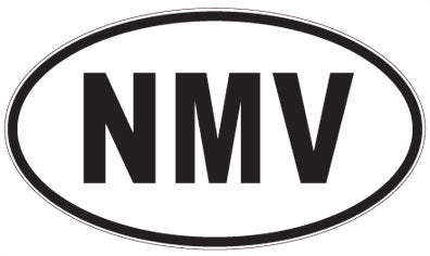NMV - 3 Letter Initials Oval Sticker