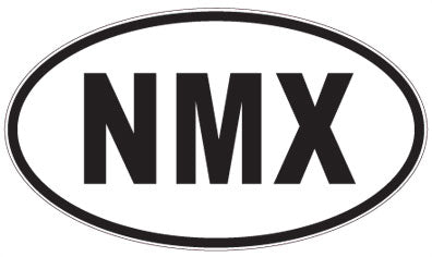 NMX - 3 Letter Initials Oval Sticker