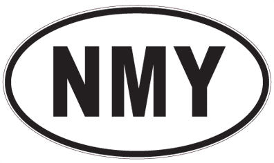 NMY - 3 Letter Initials Oval Sticker
