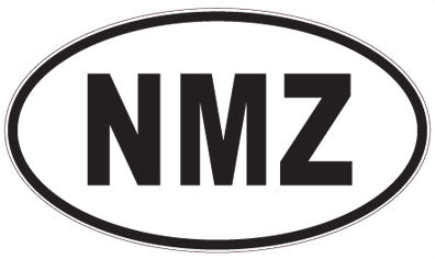 NMZ - 3 Letter Initials Oval Sticker
