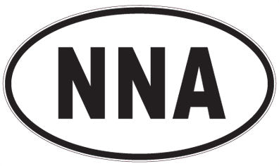 NNA - 3 Letter Initials Oval Sticker
