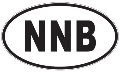 NNB - 3 Letter Initials Oval Sticker