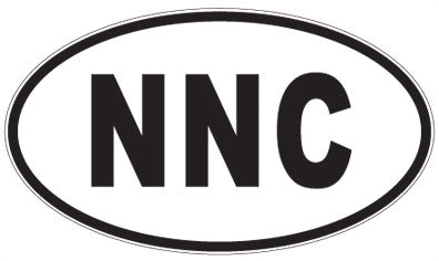 NNC - 3 Letter Initials Oval Sticker