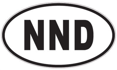 NND - 3 Letter Initials Oval Sticker