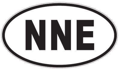 NNE - 3 Letter Initials Oval Sticker