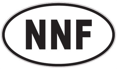 NNF - 3 Letter Initials Oval Sticker