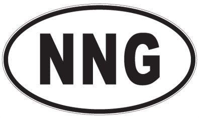 NNG - 3 Letter Initials Oval Sticker