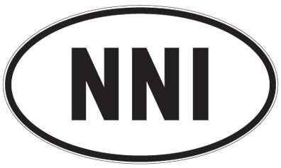 NNI - 3 Letter Initials Oval Sticker