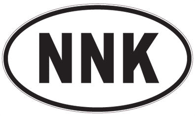 NNK - 3 Letter Initials Oval Sticker