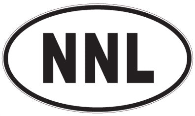 NNL - 3 Letter Initials Oval Sticker