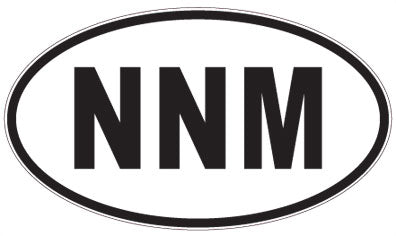 NNM - 3 Letter Initials Oval Sticker