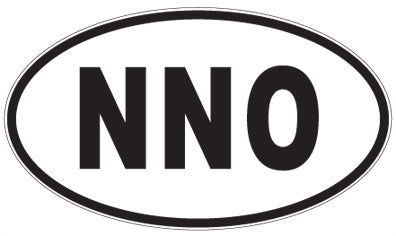 NNO - 3 Letter Initials Oval Sticker