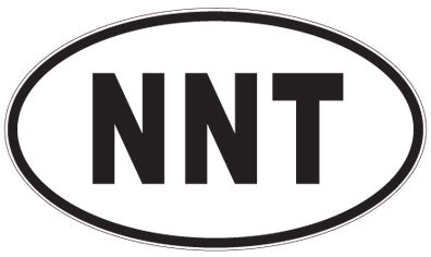 NNT - 3 Letter Initials Oval Sticker