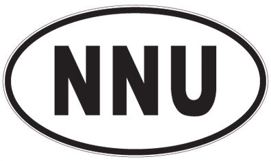 NNU - 3 Letter Initials Oval Sticker