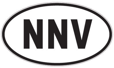 NNV - 3 Letter Initials Oval Sticker