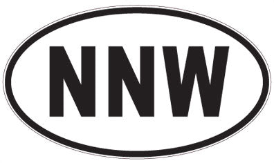 NNW - 3 Letter Initials Oval Sticker
