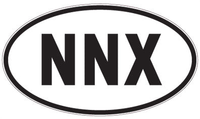 NNX - 3 Letter Initials Oval Sticker