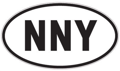 NNY - 3 Letter Initials Oval Sticker