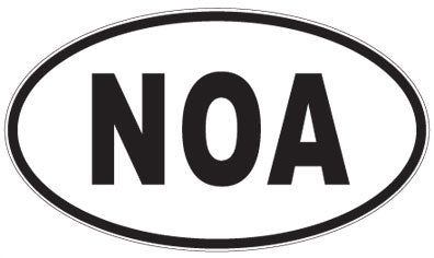 NOA - 3 Letter Initials Oval Sticker
