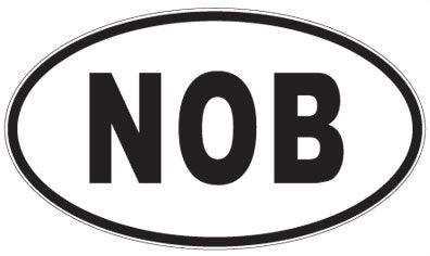 NOB - 3 Letter Initials Oval Sticker