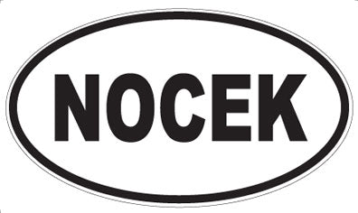 NOCEK - Oval Magnet