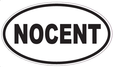 NOCENT - Oval Sticker