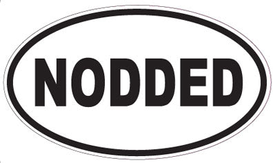 NODDED - Oval Sticker