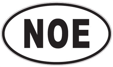 NOE - 3 Letter Initials Oval Sticker