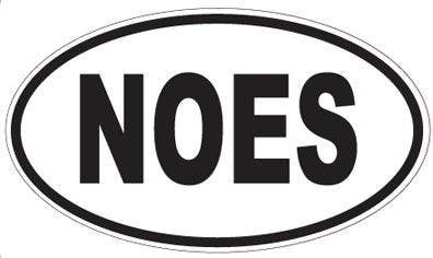 NOES - Oval Sticker