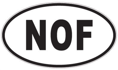 NOF - 3 Letter Initials Oval Sticker