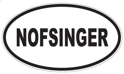 NOFSINGER - Oval Sticker