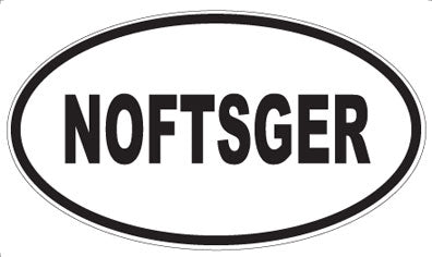 NOFTSGER - Oval Magnet