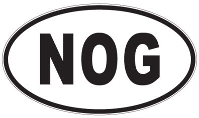 NOG - 3 Letter Initials Oval Sticker