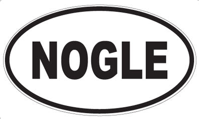 NOGLE - Oval Magnet