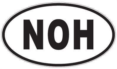 NOH - 3 Letter Initials Oval Sticker