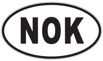 NOK - 3 Letter Initials Oval Sticker