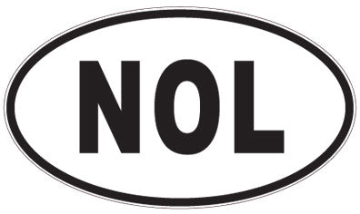 NOL - 3 Letter Initials Oval Sticker