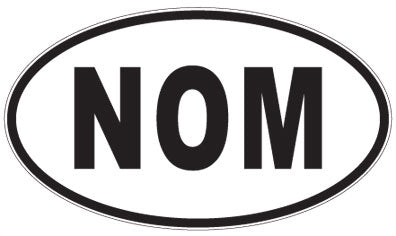 NOM - 3 Letter Initials Oval Sticker