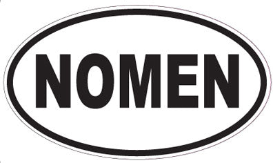 NOMEN - Oval Sticker