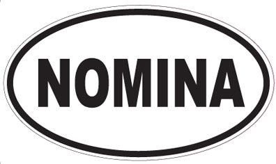 NOMINA - Oval Sticker