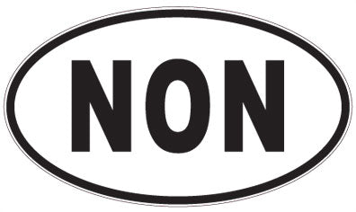 NON - 3 Letter Initials Oval Sticker