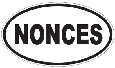 NONCES - Oval Sticker
