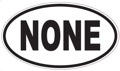 NONE - Oval Sticker