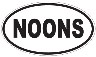 NOONS - Oval Sticker