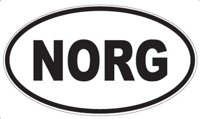 NORG - Oval Sticker